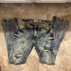 FWRD Men's Distressed Blue Jeans